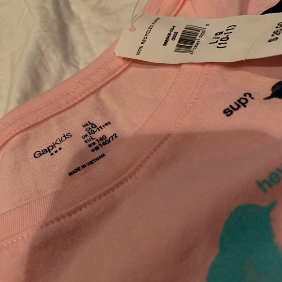 Gap Kids Pink Pug and Bird Tee Shirt - Picture 3 of 3